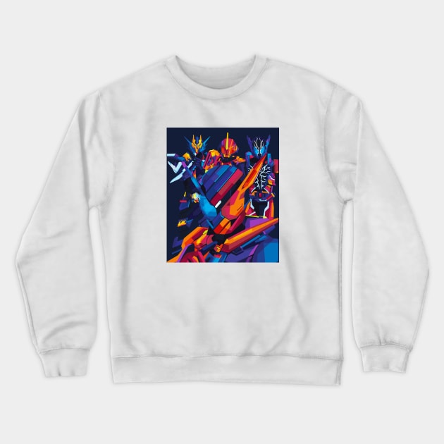 Kamen Rider Build Squad Crewneck Sweatshirt by desilutfiaa